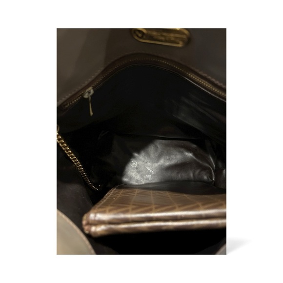 Mario Valentino Brown Monogram Tote with Attached Pouch - Picture 9 of 9